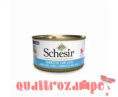 Schesir in Gelatina Kitten Tonno Con Aloe 85 gr Scatoletta Per Gattini