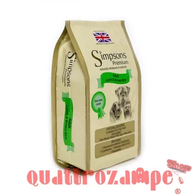 Simpsons Premium Adult Agnello e Riso Integrale 2 kg Cane