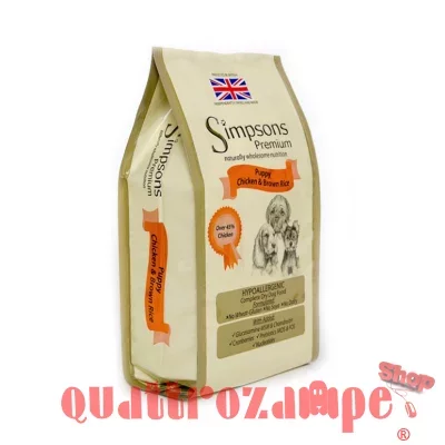 Simpsons Premium Puppy Pollo e Riso Integrale 2 kg Cane
