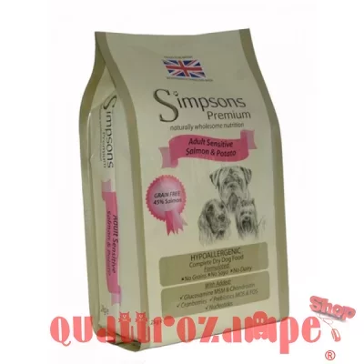 Simpsons Premium Adult Sensitive Salmone e Patate 2 Kg Cane