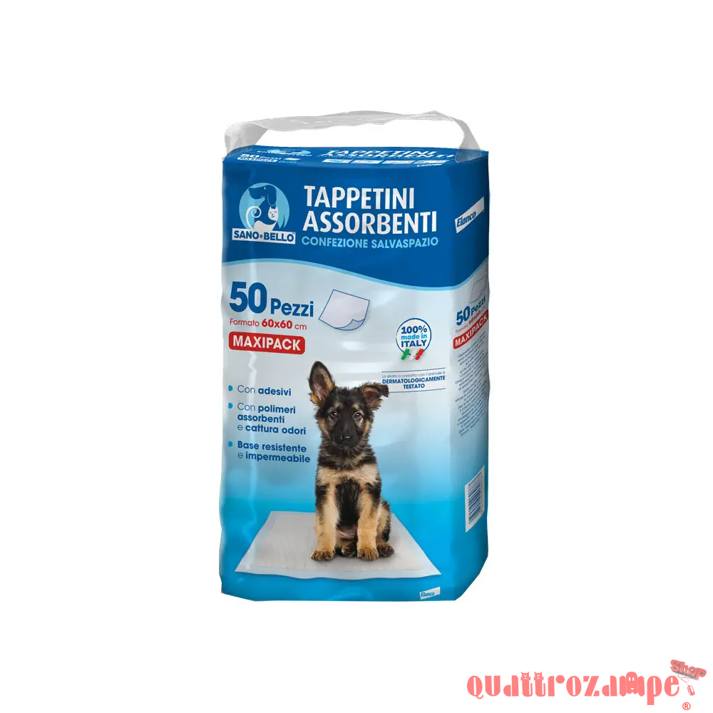 Tappetini Assorbenti Elanco Sano e Bello 60x60 Per Cane