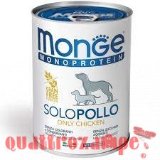 Monge Solo Pollo Monoproteico 400 gr Umido per Cani