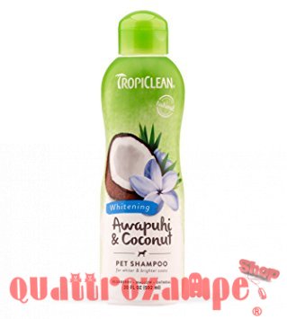 Shampoo Tropiclean Whitening Coat 355 ml Per Gatti Manto Bianco