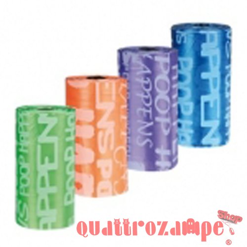 Sacchetti 8 Rotoli da 20 Sacchetti Colorati per Cane