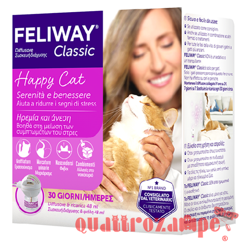 Ceva Feliway Classic Diffusore e Ricarica 48 ml Kit Per Gatti