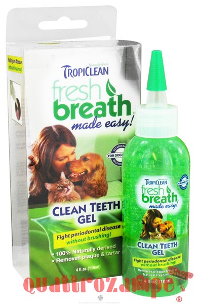 TropiClean Pulizia Orale Clean Teeth Gel 118 ml Per Cane e Gatto