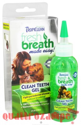 TropiClean Pulizia Orale Clean Teeth Gel 118 ml Per Cane e Gatto