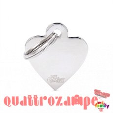 My Family Medaglietta Incisa Basic Chrome Cuore Piccolo Argentato