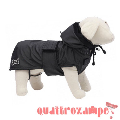Cappotto Impermeabile Con Cappuccio Oslo Nero