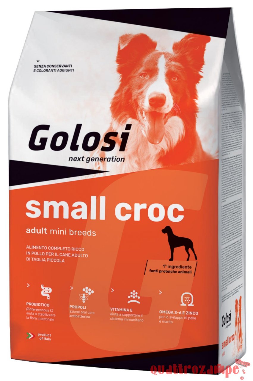 Golosi Small Croc 7,5 kg Crocchette Per Cani