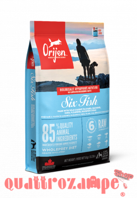 Orijen Six Fish Adult Dog Al Pesce Per Cane Adulto Tutte le Taglie