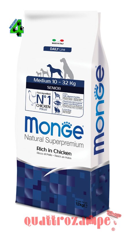 Monge Superpremium Medium Senior Pollo Per Cani Anziani