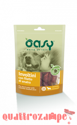 Oasy Snack Involtini con Filetto di Anatra 100 g per Cani