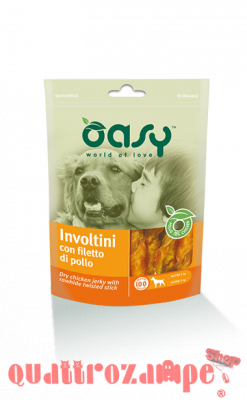 Oasy Snack Involtini con Filetti di Pollo 100 g per Cani