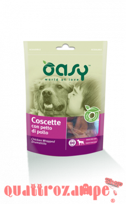 Oasy Snack Coscette con Petto di Pollo 100 g per Cani