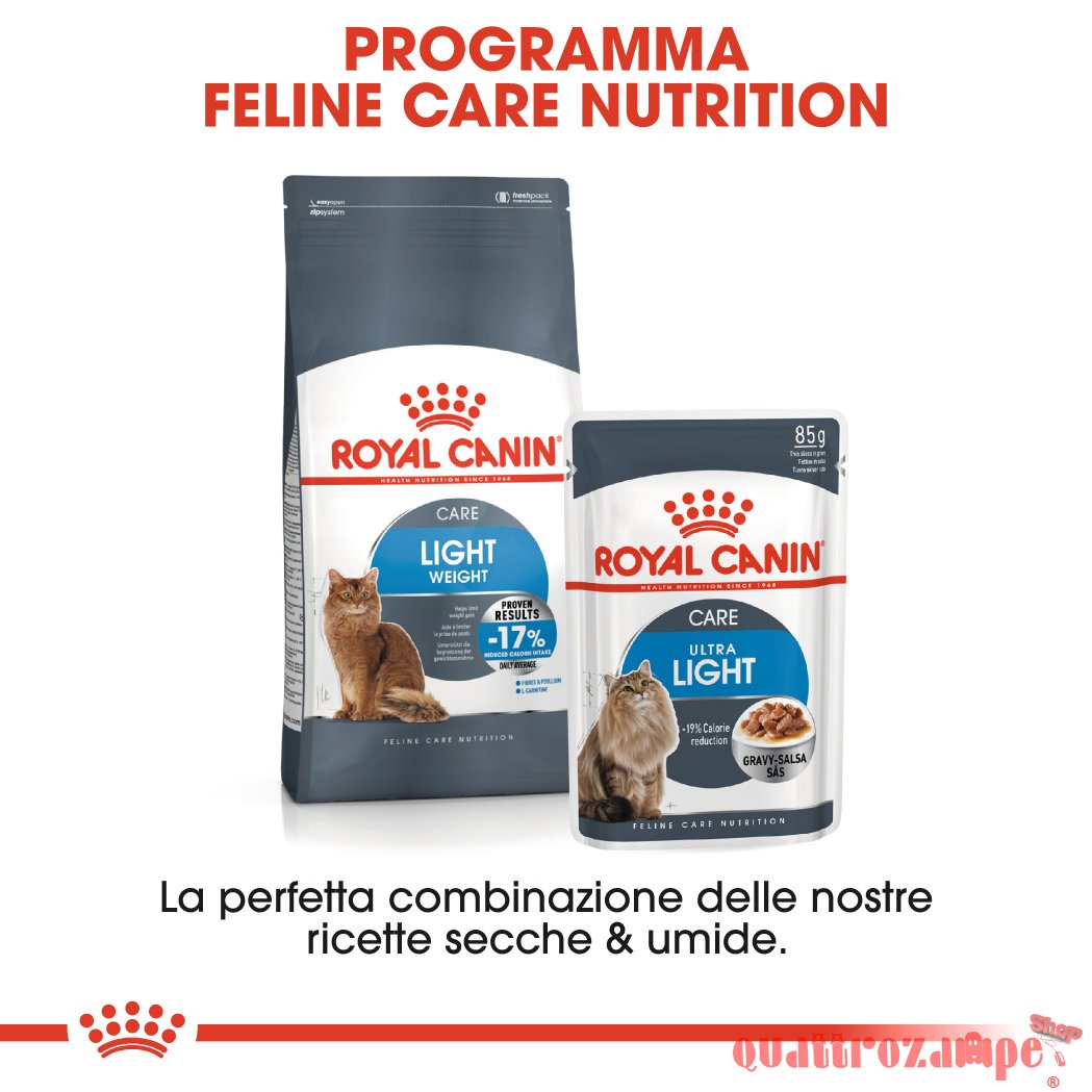 Royal Canin Ultra Light Gravy 85 gr In Salsa Per Gatti