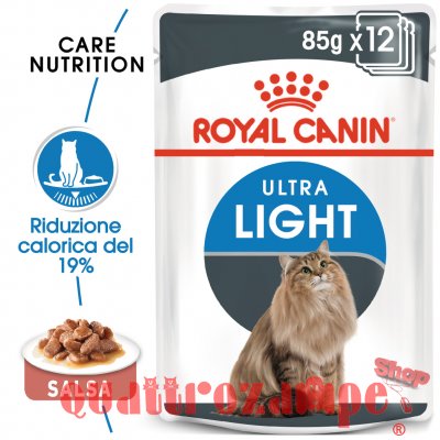Royal Canin Ultra Light Gravy 85 gr In Salsa Per Gatti