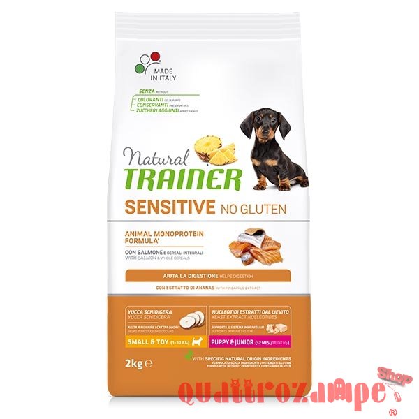Natural Trainer Sensitive Mini Puppy & Junior Salmone Per Cane