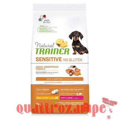 Natural Trainer Sensitive Mini Puppy & Junior Salmone Per Cane