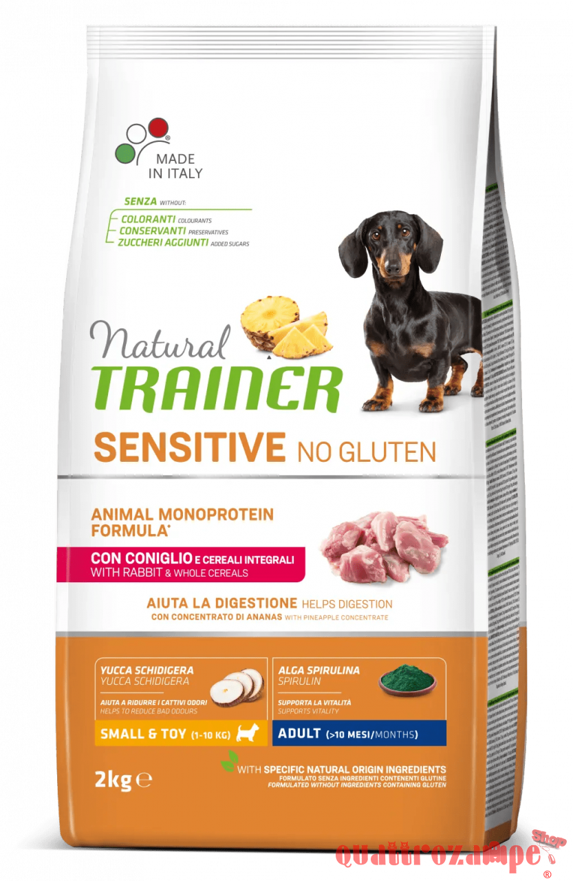 Natural Trainer Sensitive No Gluten Mini Adult Coniglio Per Cane