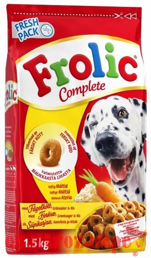 Frolic Complete Carni Bianche Verdure e Riso 1,5 kg Per Cani Taglia Medio Grande