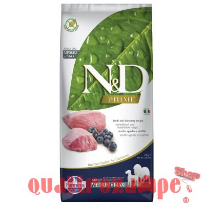 Farmina N/D Prime Grain Free Adult Medium Maxi Agnello e Mirtillo Per cani