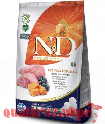 Farmina N/D Grain Free Pumpkin Puppy Medium Maxi Agnello Zucca Mirtillo