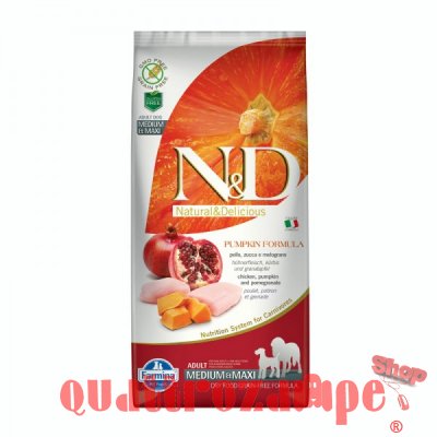 Farmina N/D Grain Free Pumpkin Adult Medium Maxi Pollo Zucca Melograno