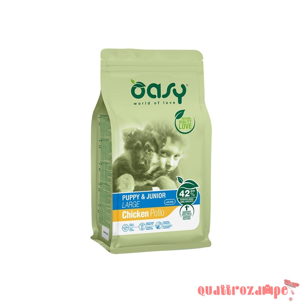 Oasy Dog Puppy Junior Large Pollo