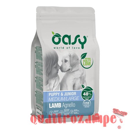 Oasy Dog Puppy Junior Medium Large Agnello Monoproteico