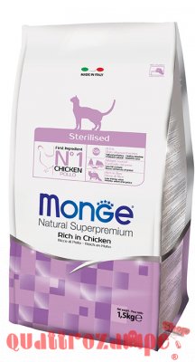 Monge Natural Superpremium Sterilised Pollo Crocchette Per Gatti
