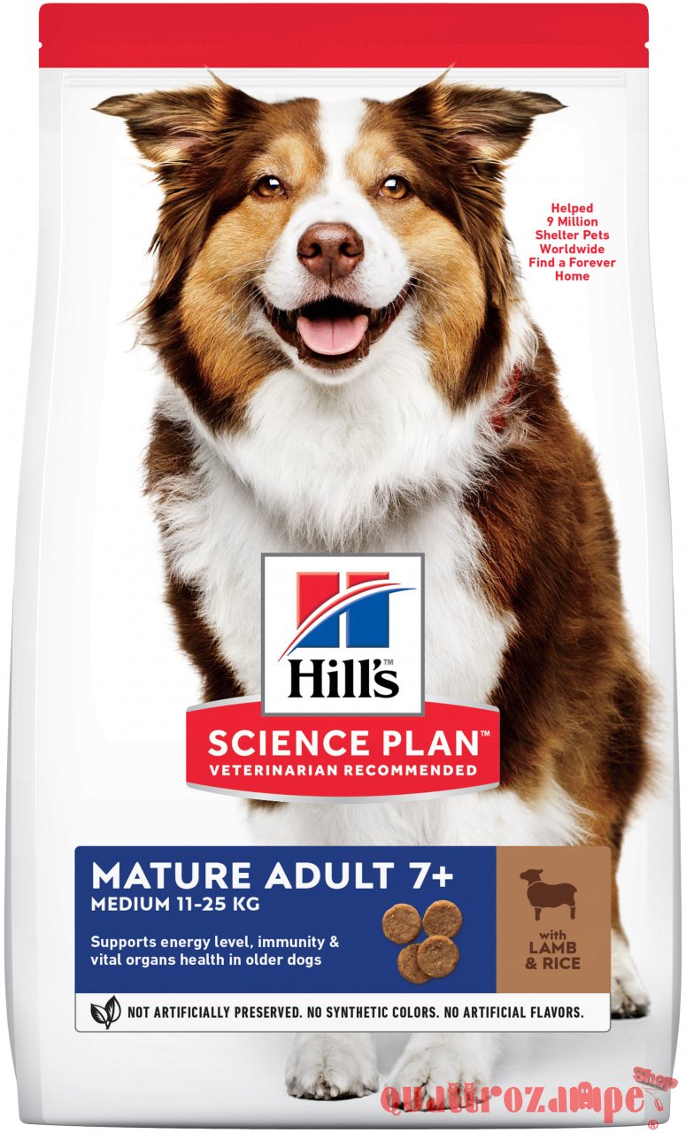 Hill's Science Plan Cane Mature 7 + Agnello e Riso 14 kg