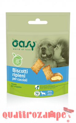 Oasy Snack Biscotti Ripieni per Cani Cuccioli 70 g