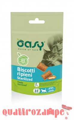 Oasy Snack Biscotti Ripieni per Gatti Sterilizzati 60 g