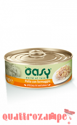 Oasy Cat Pollo Con Formaggio Lattina Umido Per Gatti