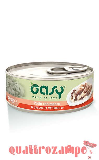 Oasy Cat Pollo Con Mazo Lattina Umido Per Gatti
