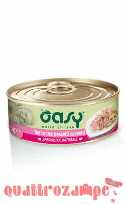 Oasy Cat Tonno Con Pescetti Oceanici Lattina Umido Per Gatti