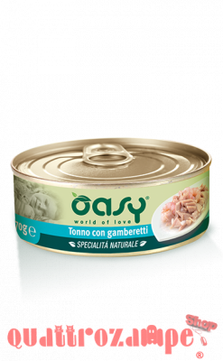 Oasy Cat Tonno Con Gamberetti Lattina Umido Per Gatti