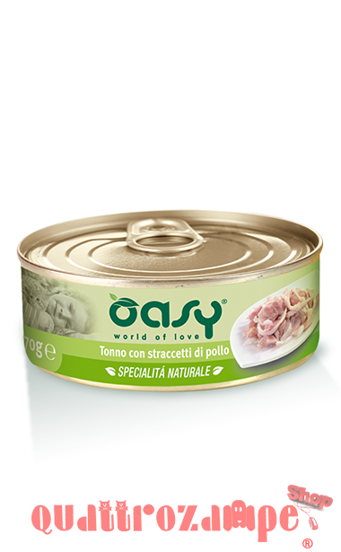 Oasy Cat Tonno Con Pollo Lattina 150 gr Umido Per Gatti