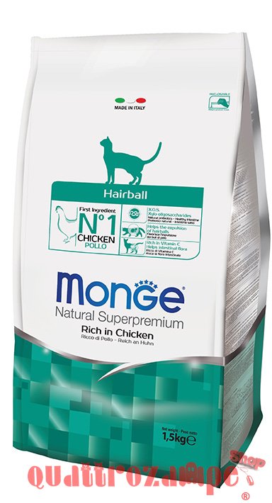 Monge Natural Superpremium Hairball Per Gatti
