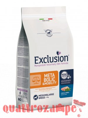 Exclusion Diet Metabolic Mobility Medium Large Maiale Fibre Crocchette Per Cane