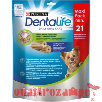 Nestle Purina Snack Dentalife Mini 21 sticks (3 x 7 pz) 207 Gr per cani da 2 kg a 7 kg