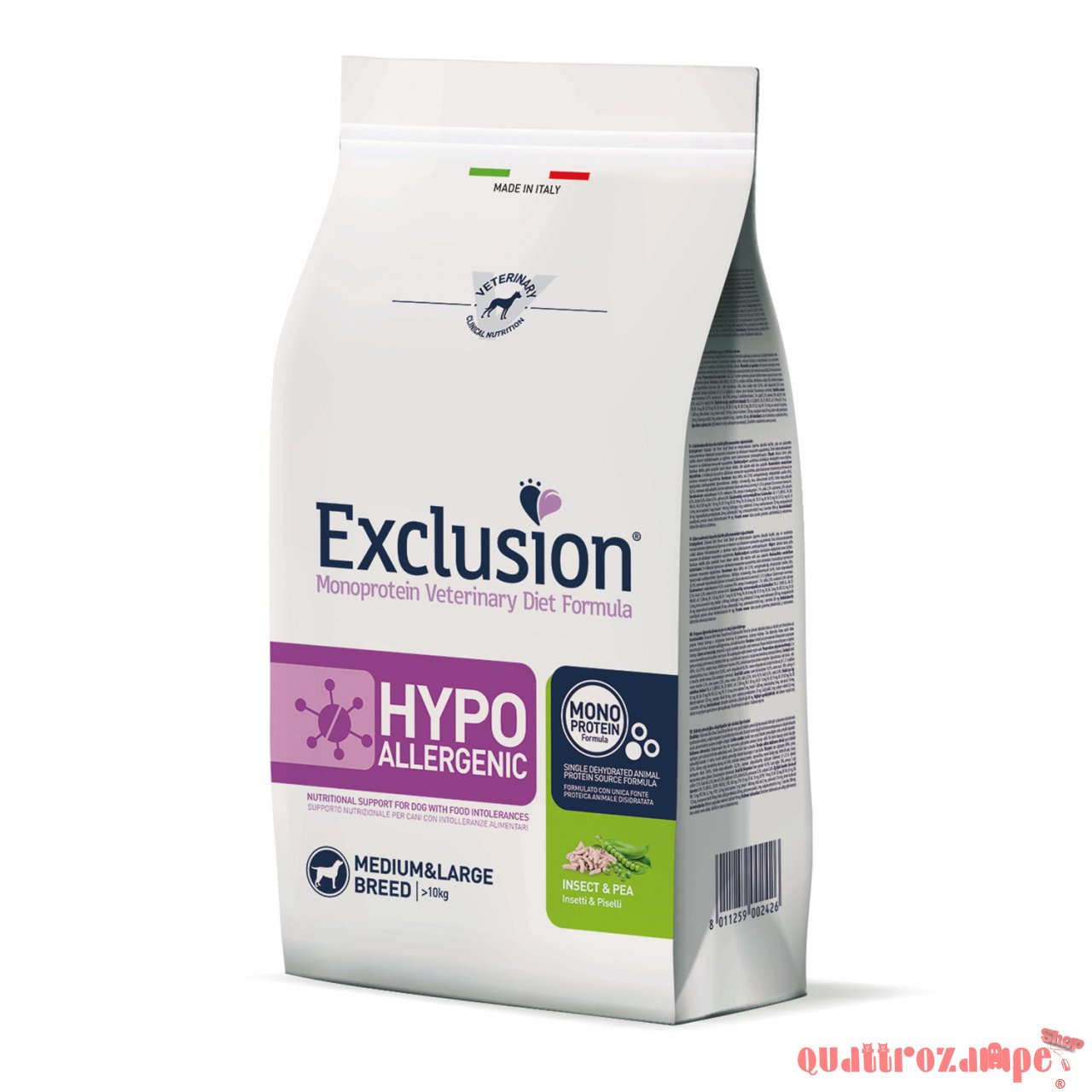Exclusion Diet Hypoallergenic Crocchette Insetti Piselli Per Cane