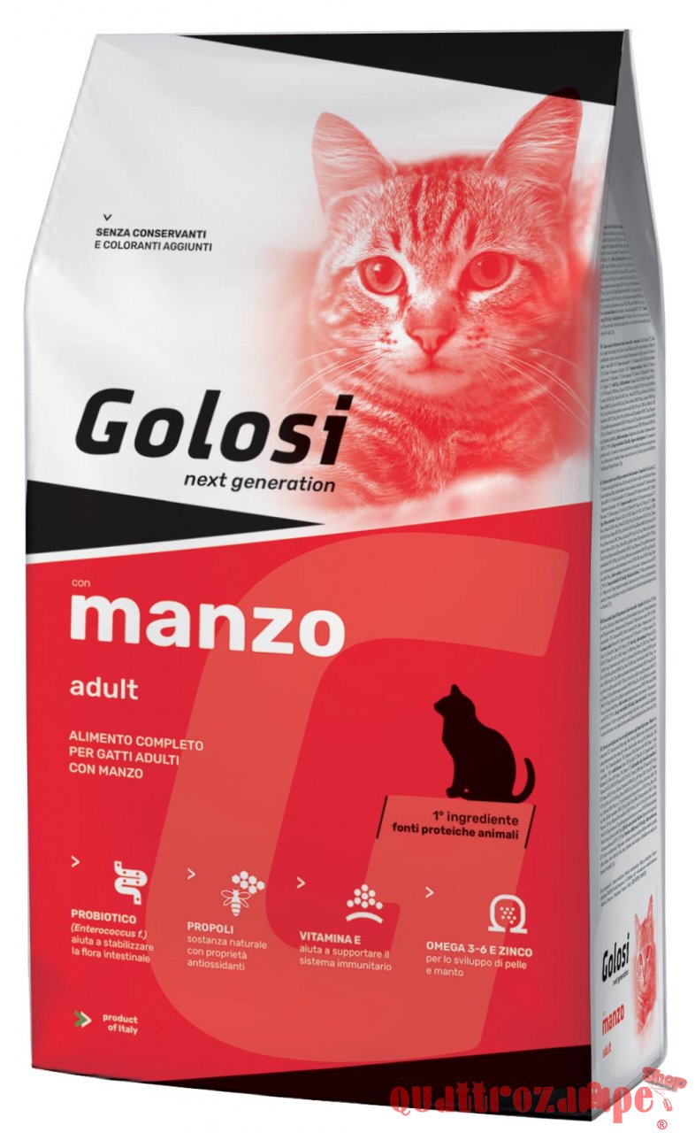 Golosi Cat Manzo 7,5 kg Crocchette Per Gatti