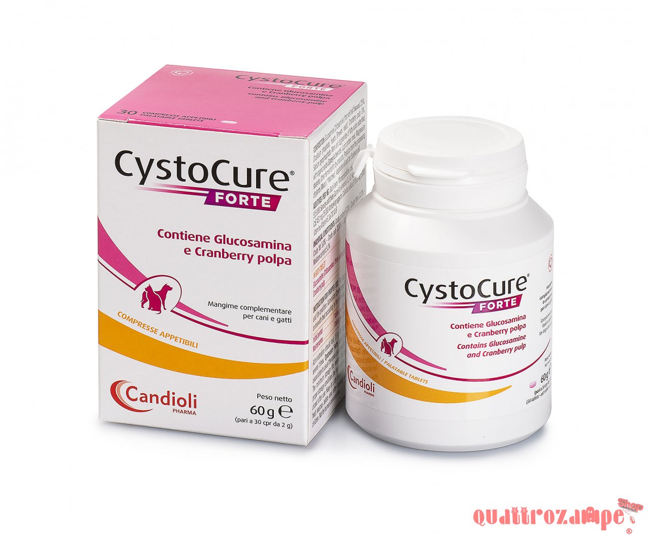 Candioli Cystocure Forte mangime completo 60 gr - 30 compresse da 2 gr