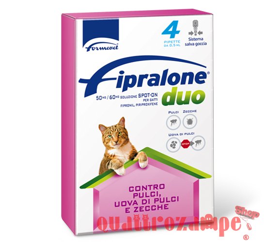 Fipralone Gatto Duo 4 Pipette Antipulce Antizecche