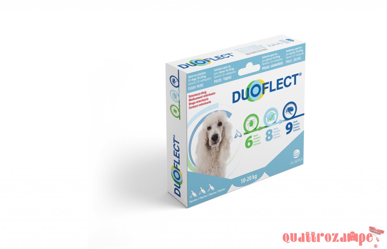 Duoflect cani 10-20 kg spot on 3 pipette Antiparassitario