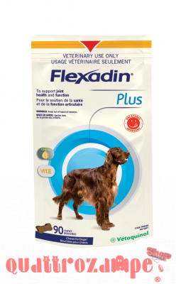 Vetoquinol Flexadin PLUS 90 Tavolette Per Cani Talglia M & L oltre 10 kg