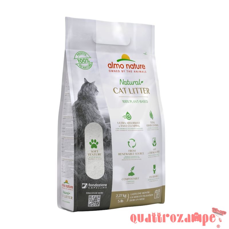 Almo Nature Cat Litter Lettiera Agglomerante Vegetale Per Gatti