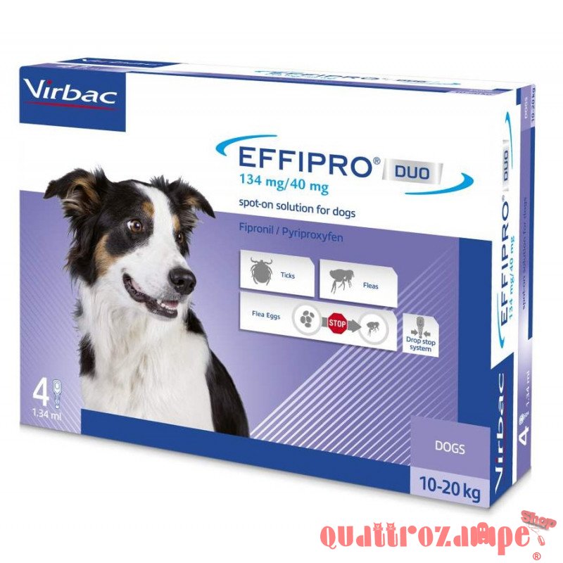 Virbac Effipro Duo Spot-on 10 - 20 kg 4 Pipette Cane